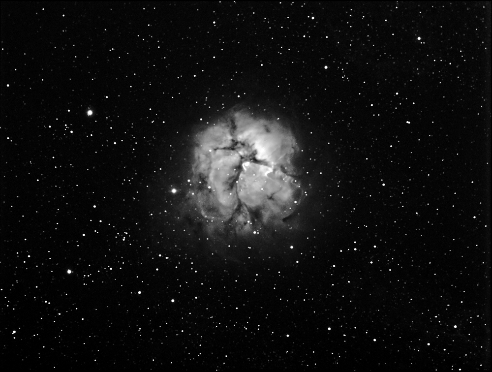 Ha Image M20 The Trifid Nebula Star Forming region 9,000 light years away in Sagittarius