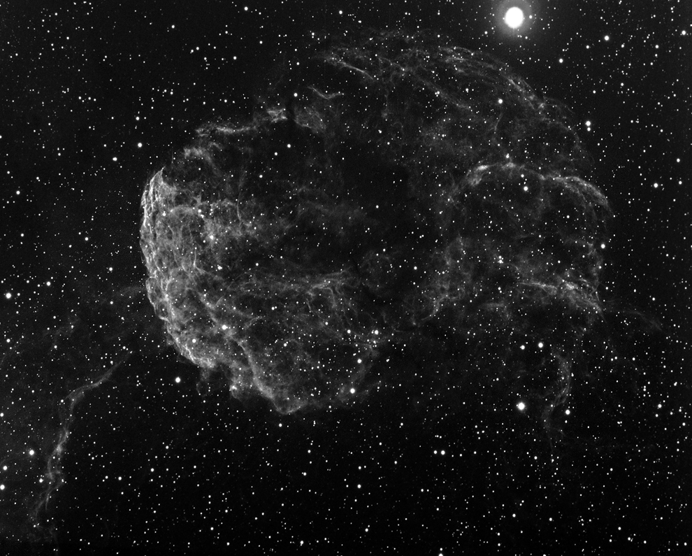 Ha Image IC443 Jellyfish Nebula a Supernova Remnant 5,000 light years away in Gemini