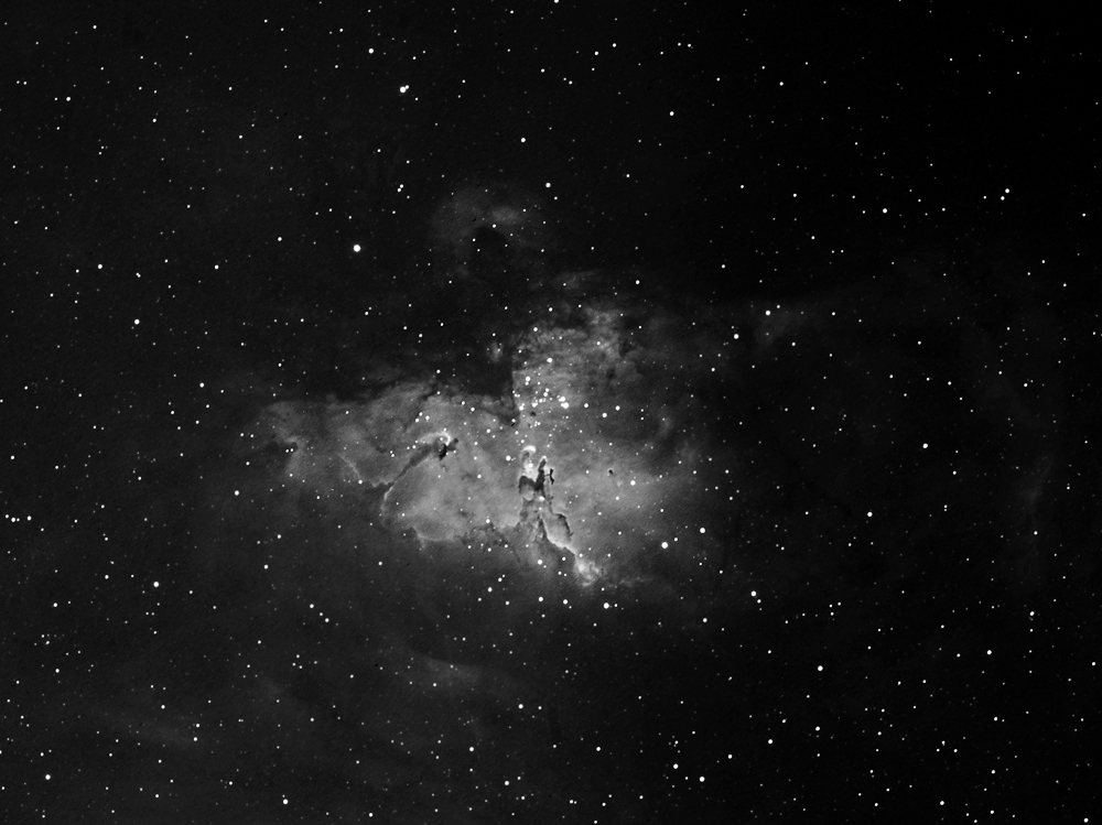 Ha Image M16 The Eagle Nebula Star Formation Region 7,000 light years away in the Constellation Serpens