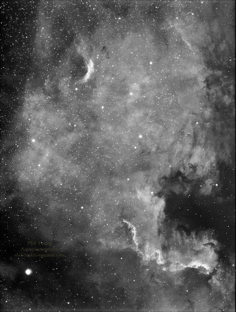 Ha Image NGC 7000 The North America Nebula  is a Emission Nebula 2,200 light years away in Cygnus
